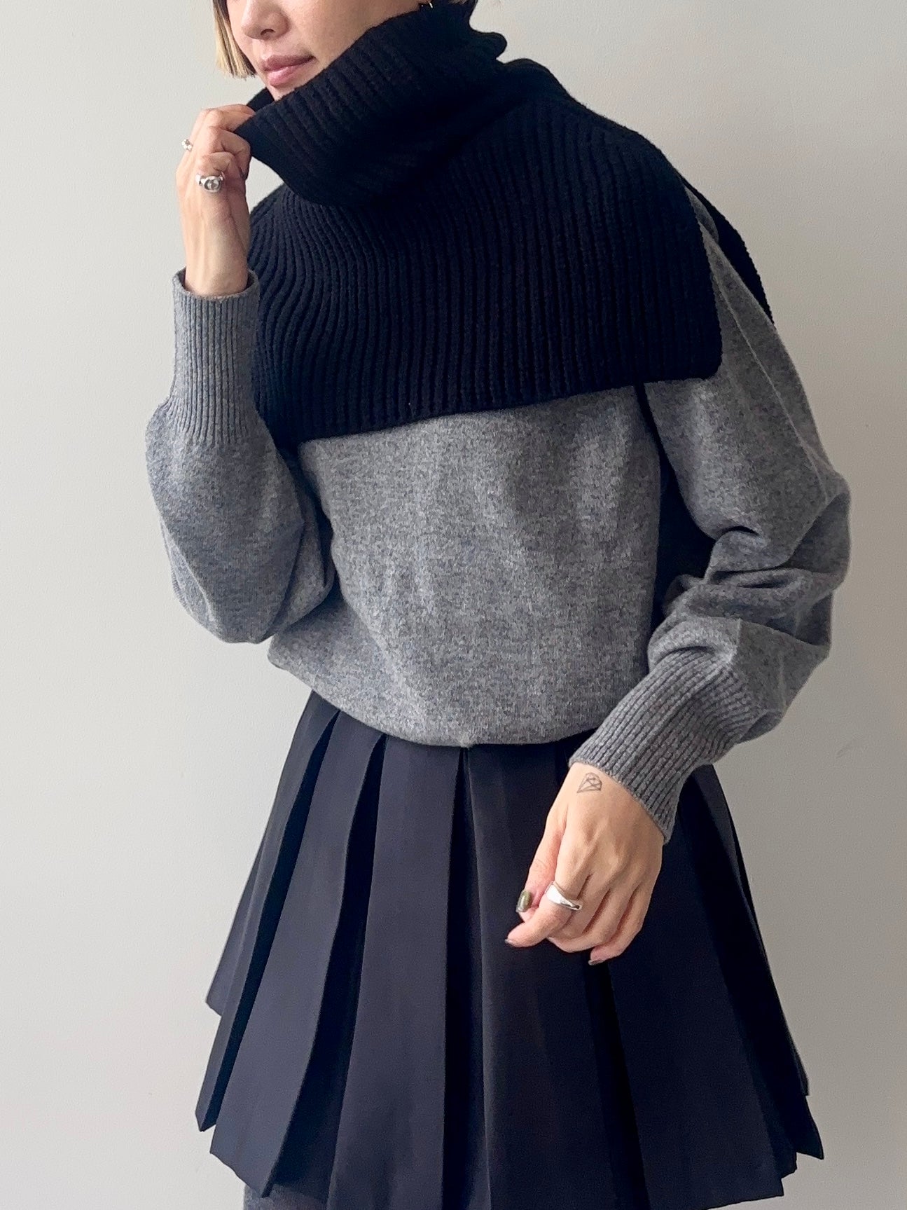 BRIT NECK WARMER Black 【UNISEX 】11/25から発送★ scheduled to ship from November 25.