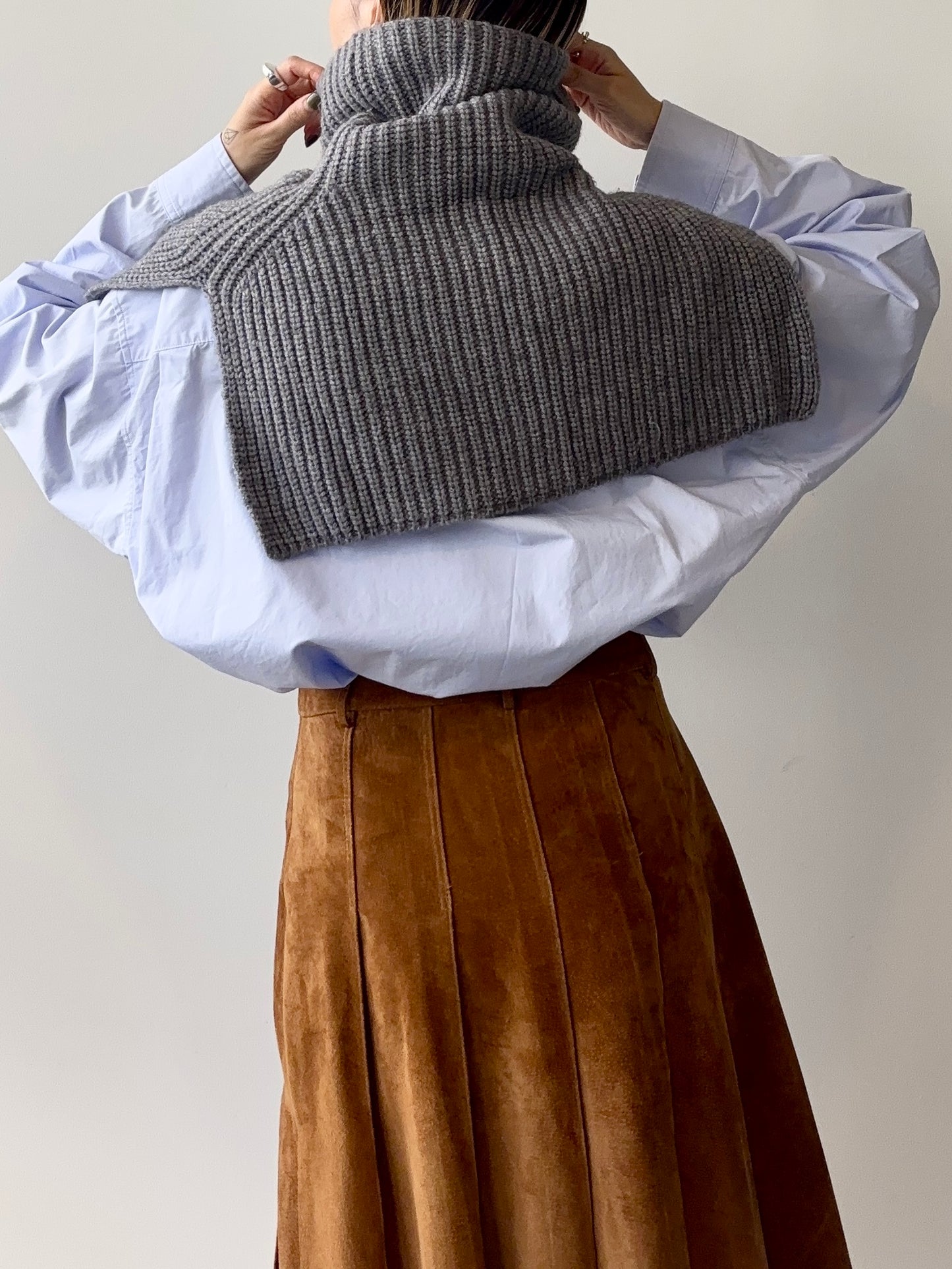 BRIT NECK WARMER Grey【UNISEX】11/25から発送★ scheduled to ship from November 25.