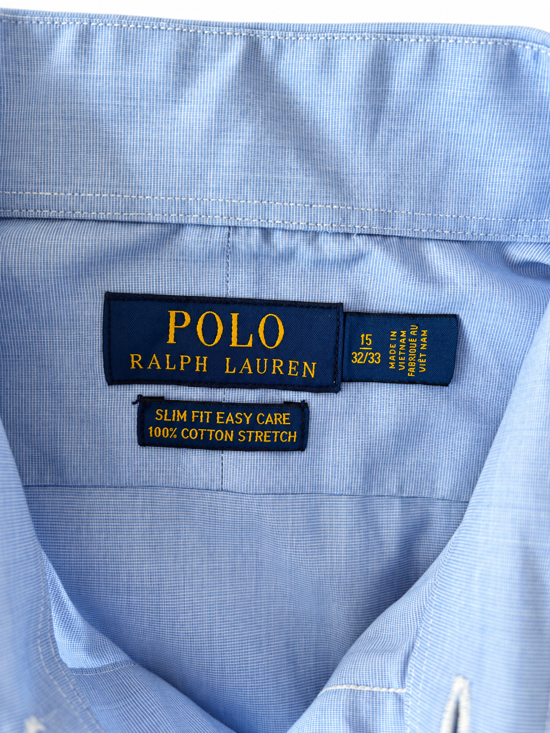 POLO RALPH LAUREN ★ SAX BLUE ★ 15-32/33 ★ USED ITEM