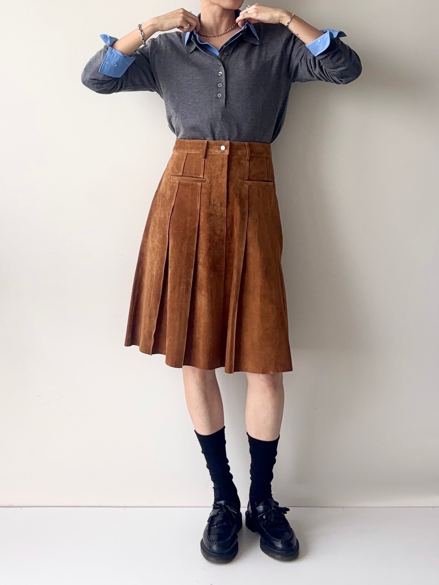 MILA SUEDE SKIRT★10/15~順次出荷予定★Shipped on October 15.