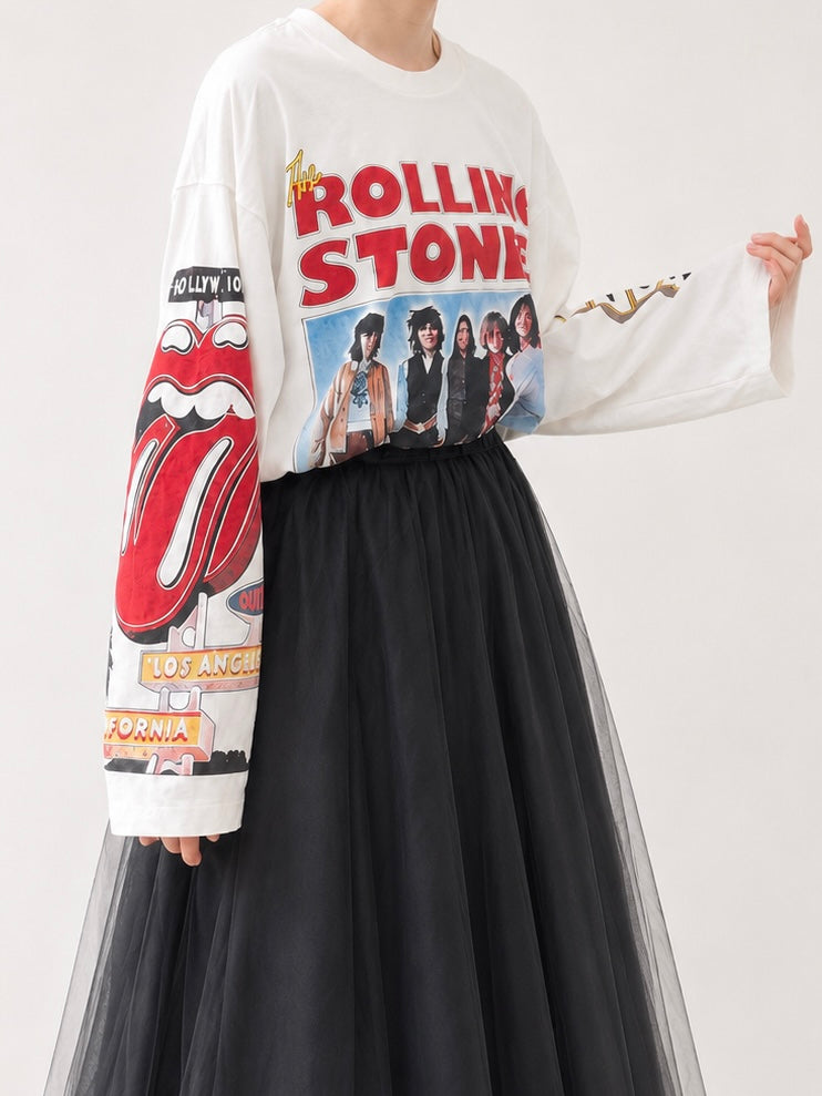 ROLLING STONES T-SHIRTS Black UNISEX【SELECTED ITEM】