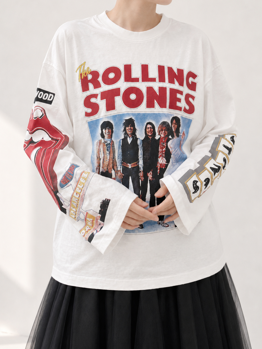 ROLLING STONES T-SHIRTS Black UNISEX【SELECTED ITEM】