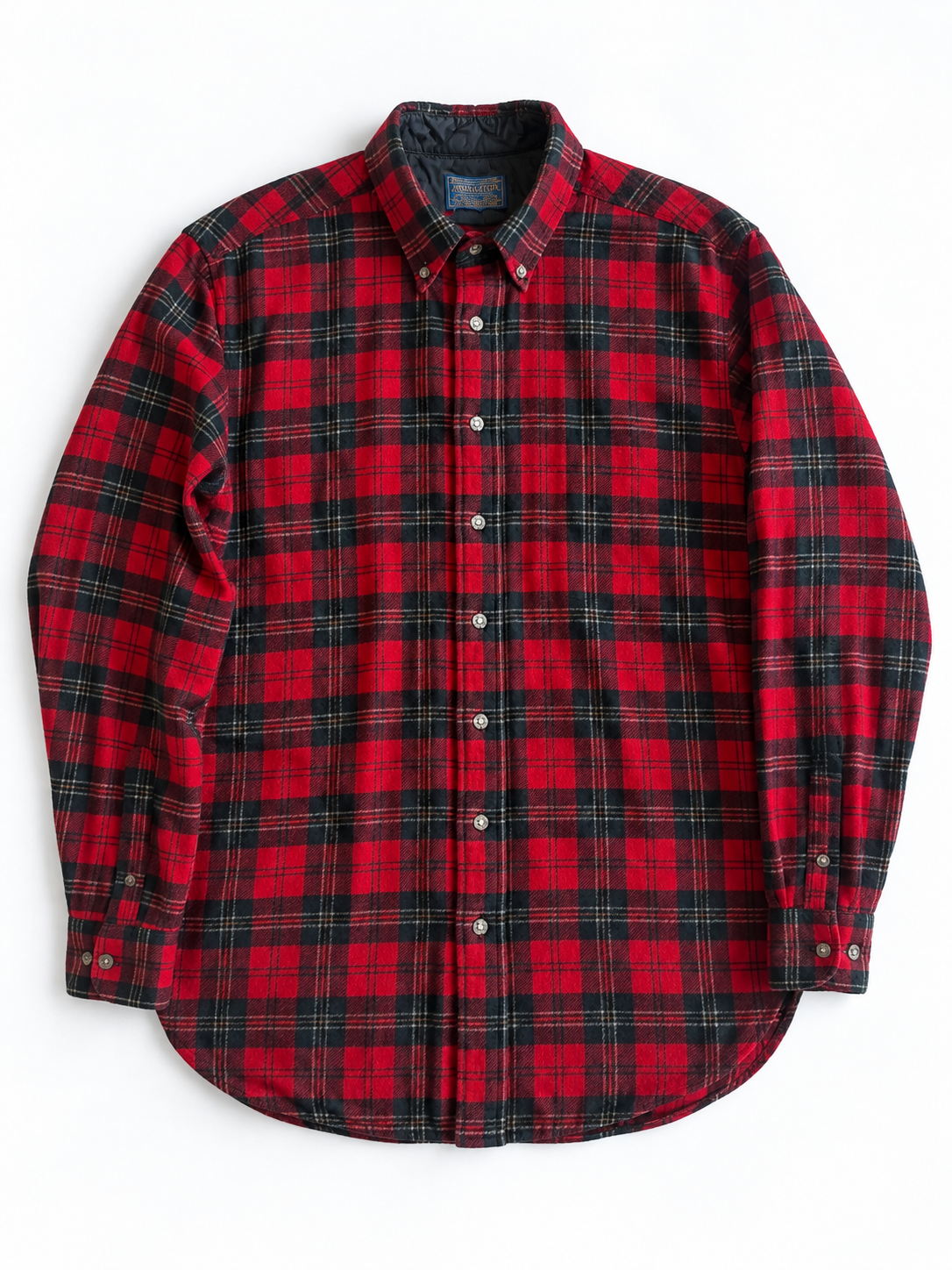 PENDLETON SHIRT ★ RED CHECK / 1970s ★ VINTAGE
