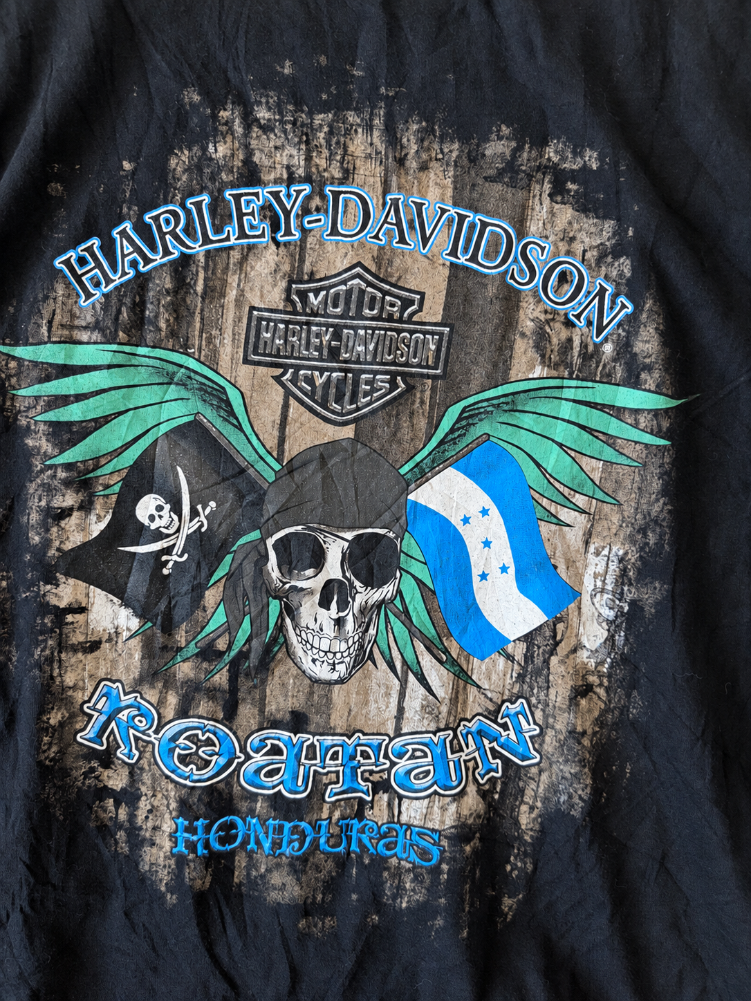 HARLEY-DAVIDSON | Roatan Honduras Graphic T-Shirt 3XL ★ USED ITEM