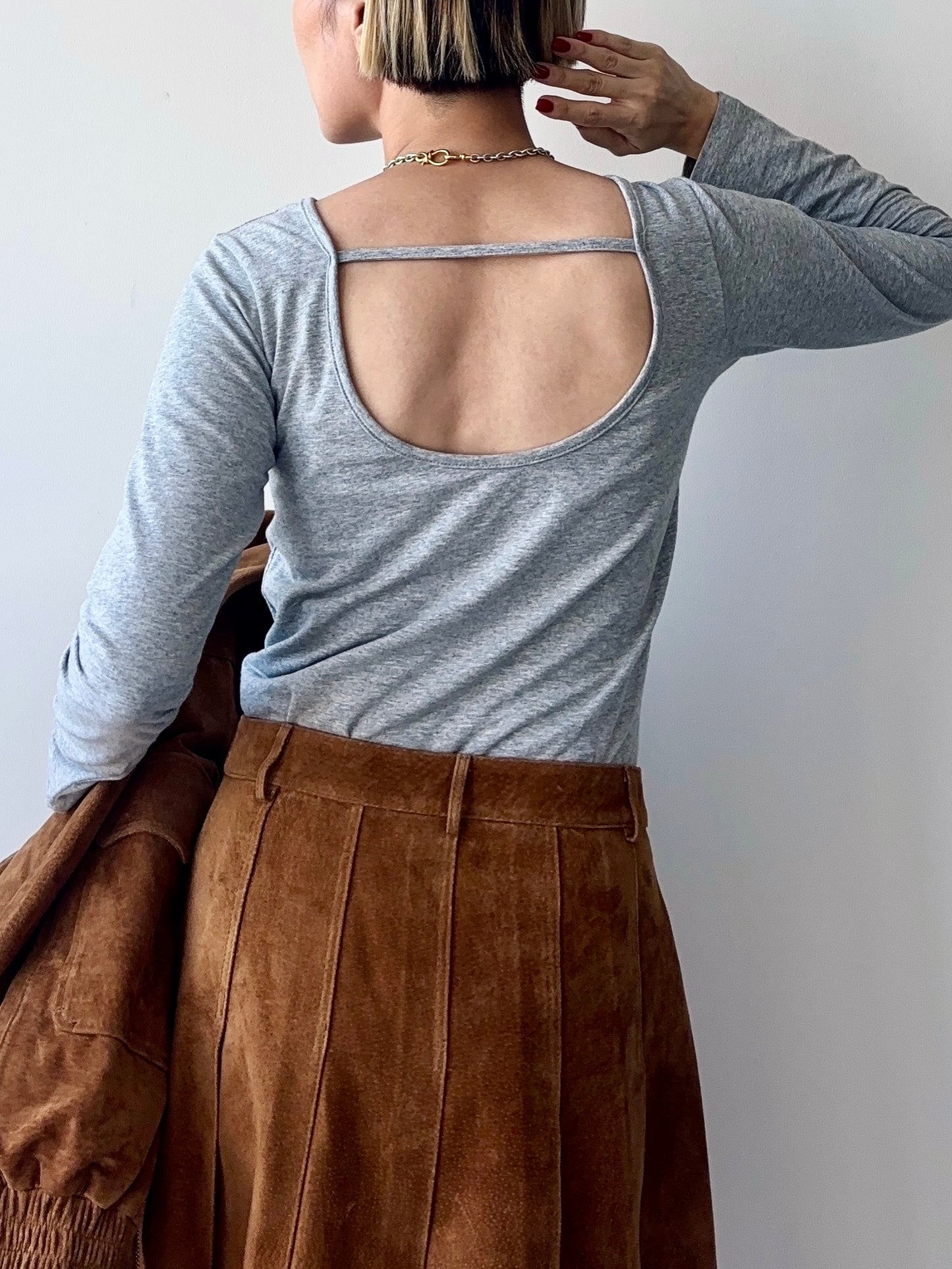 IVY Back-Open Strap TOPS Grey【9月24日(水)発送予定】☆早割5%~9/20まで☆Early Bird 5% OFF until September 20.