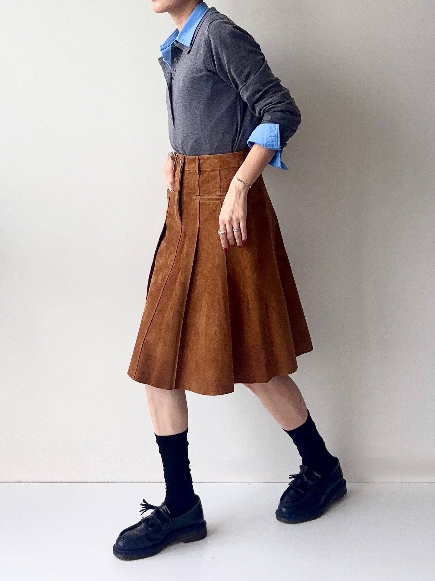 MILA SUEDE SKIRT★10/15~順次出荷予定★Shipped on October 15.