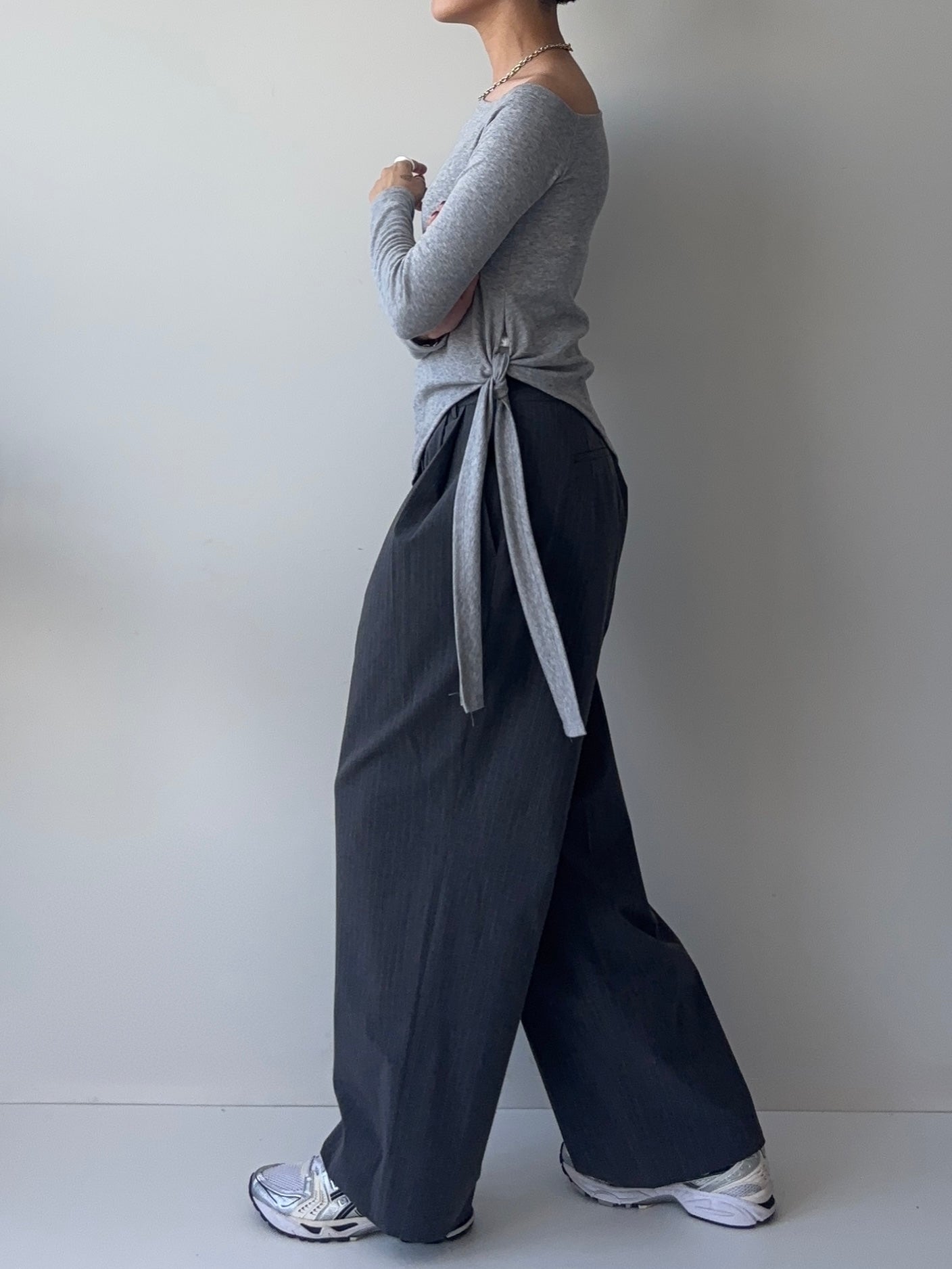 LUNA Off-Shoulder TOPS Grey【9月24日 発送予定】 ☆早割5%~9/20まで☆Early Bird  5%OFF until September 20.