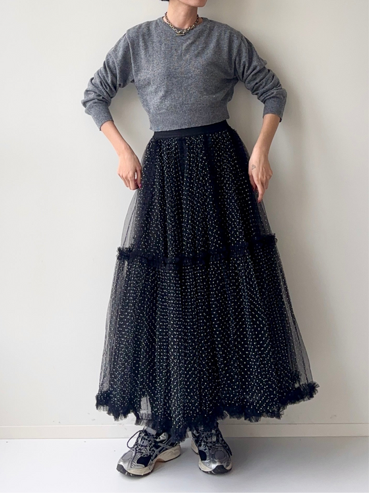 MINI DOTS TULLE SKIRT