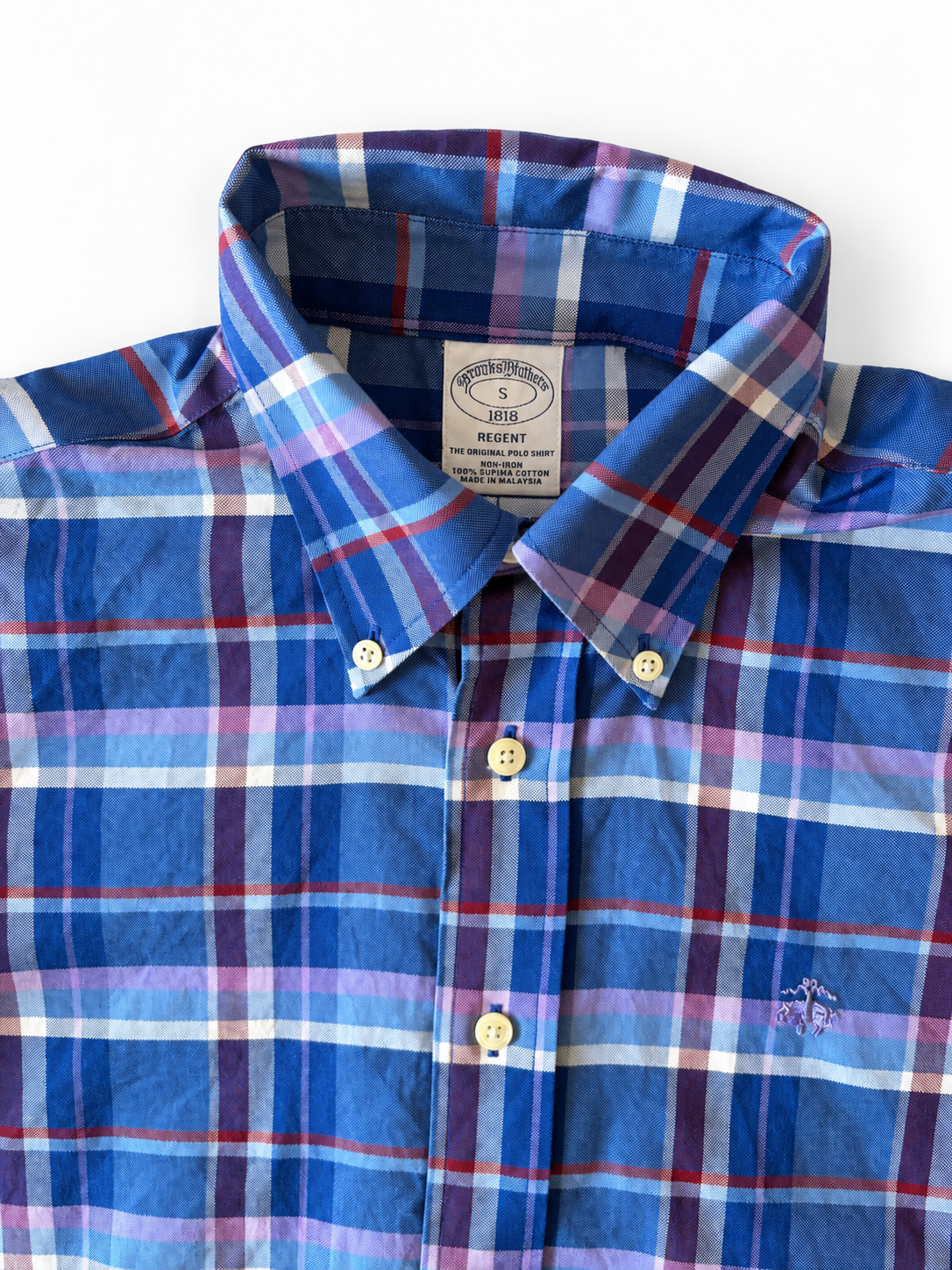 BROOKS BROTHERS BLUE CHECK / S ★ USED ITEM