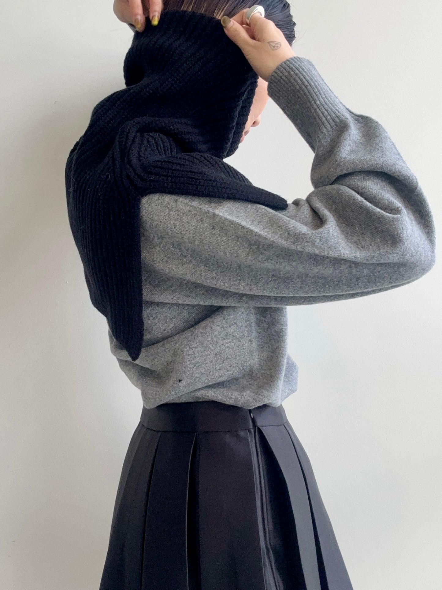 BRIT NECK WARMER Black 【UNISEX 】11/25から発送★ scheduled to ship from November 25.