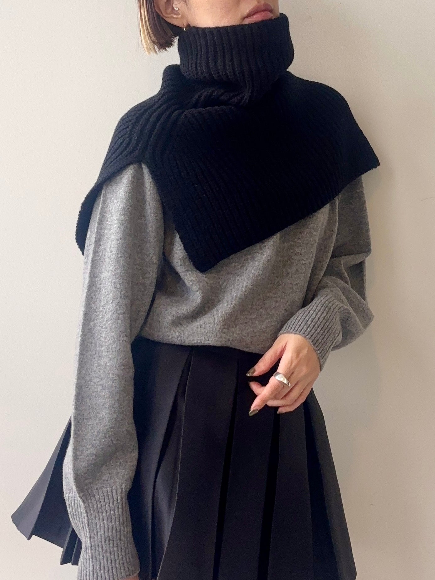 BRIT NECK WARMER Black 【UNISEX 】11/25から発送★ scheduled to ship from November 25.