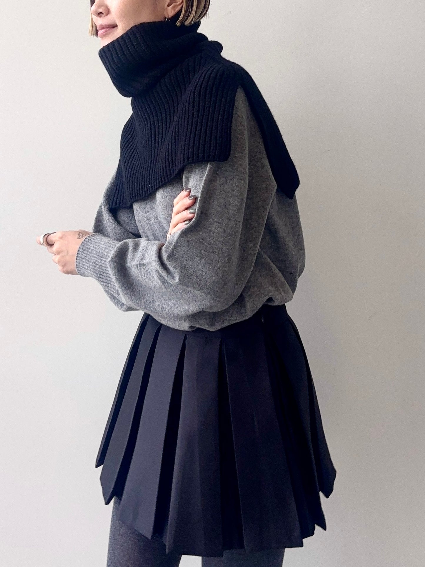 BRIT NECK WARMER Black 【UNISEX 】11/25から発送★ scheduled to ship from November 25.