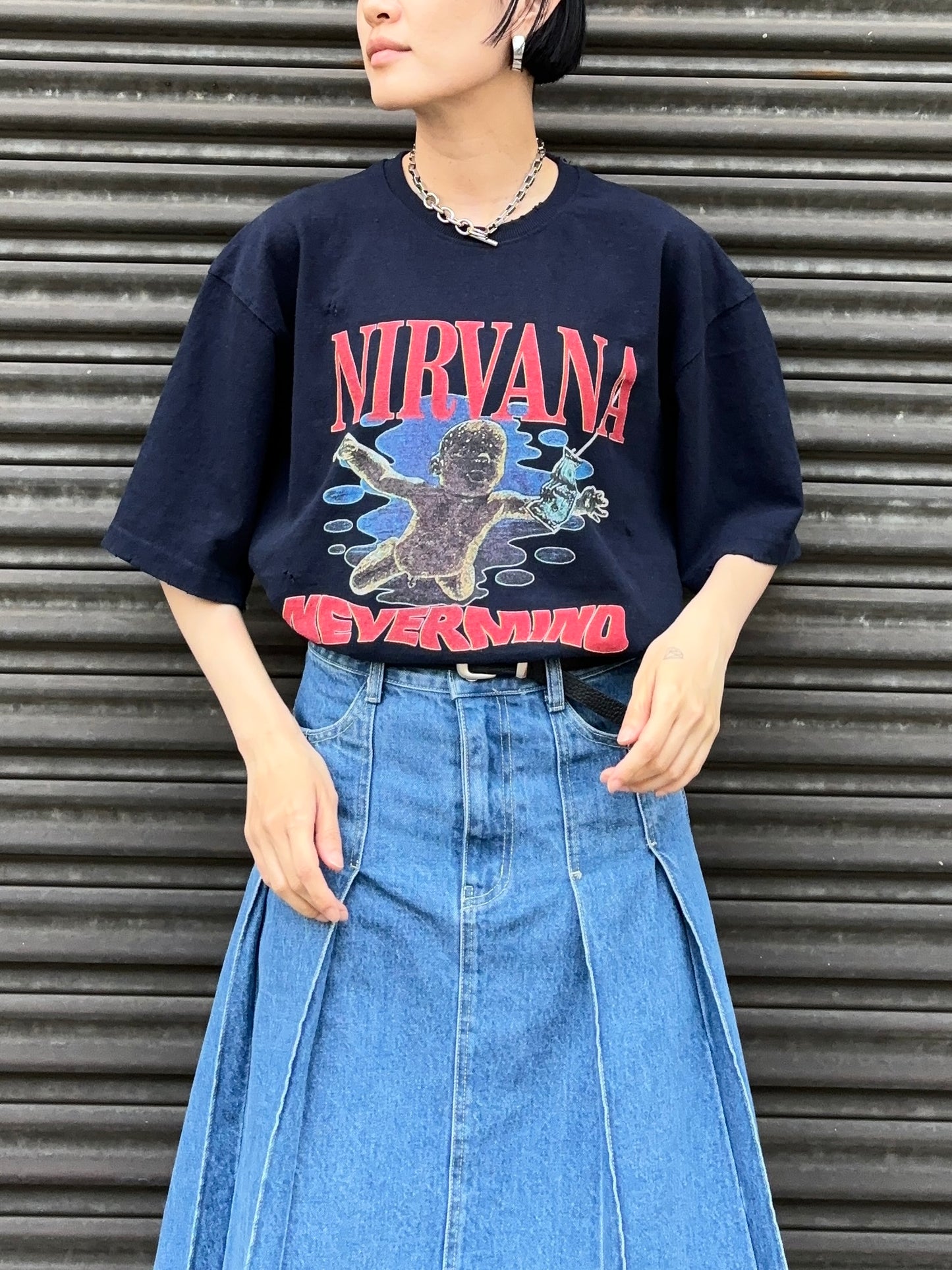 NIRVANA T-SHIRTS UNISEX NAVY