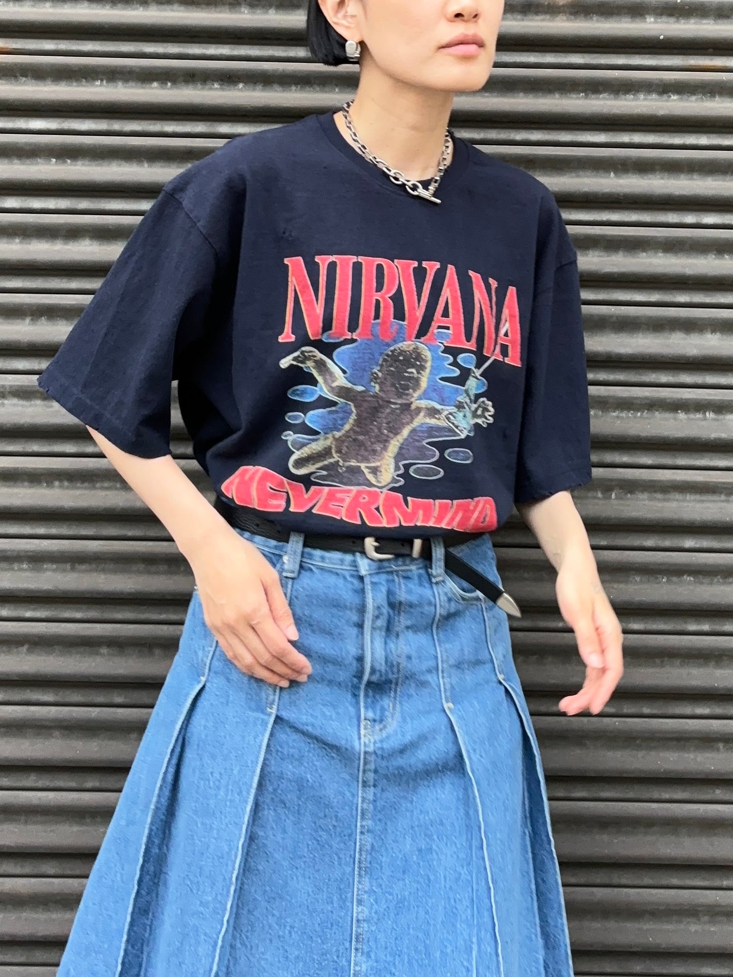 NIRVANA T-SHIRTS UNISEX NAVY