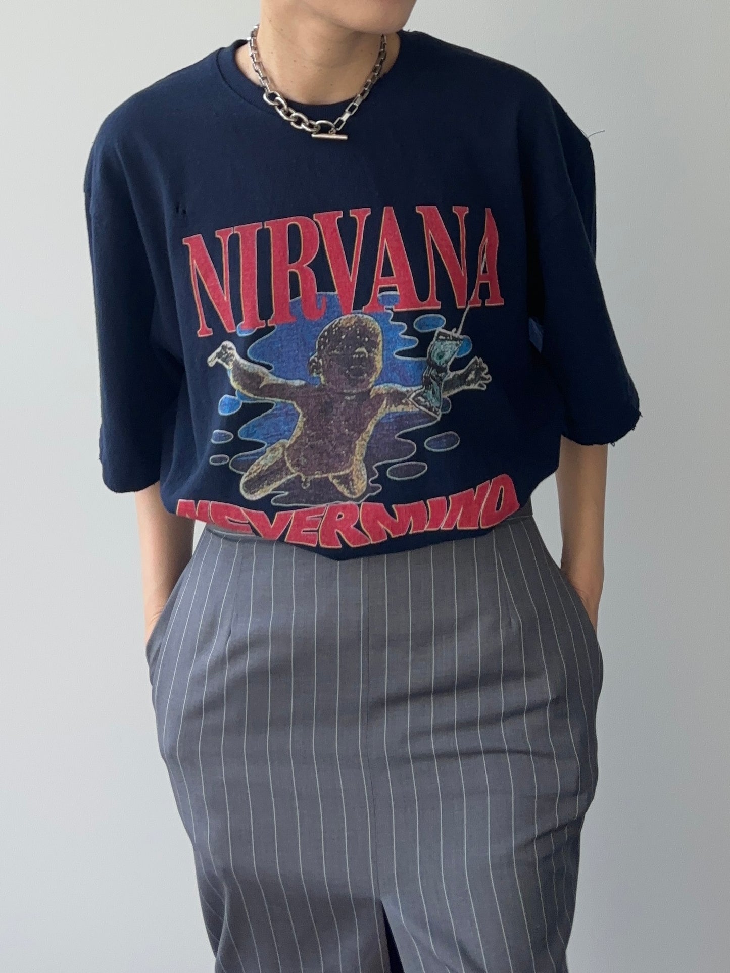 NIRVANA T-SHIRTS UNISEX NAVY