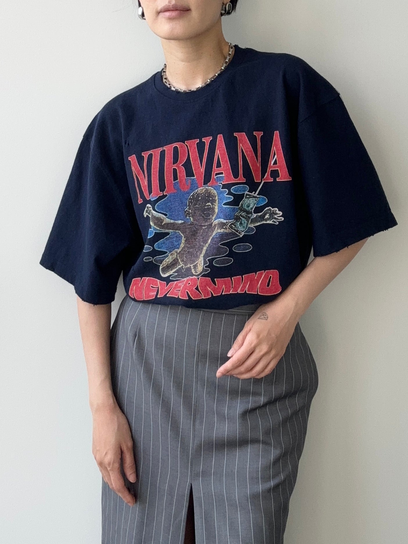 NIRVANA T-SHIRTS UNISEX NAVY