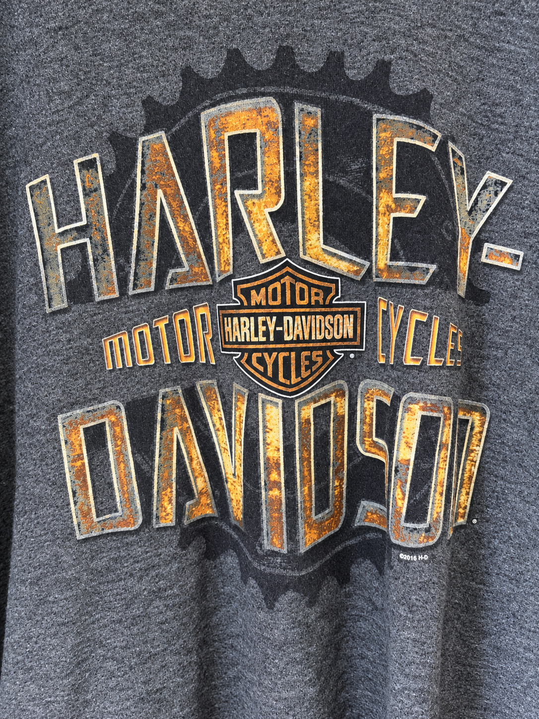 HARLEY-DAVIDSON SALT LAKE CITY LONG SLEEVE T-SHIRT★CHARCOAL 2XL ★ USED ITEM
