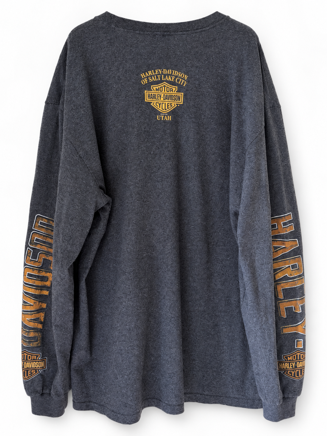HARLEY-DAVIDSON SALT LAKE CITY LONG SLEEVE T-SHIRT★CHARCOAL 2XL ★ USED ITEM