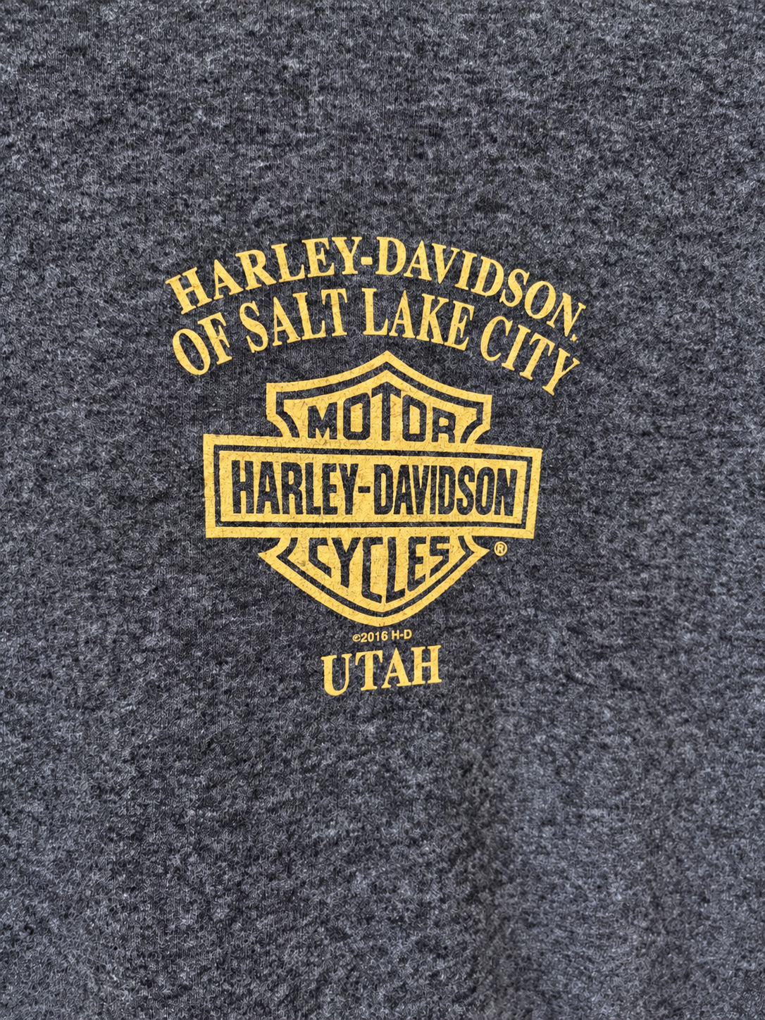 HARLEY-DAVIDSON SALT LAKE CITY LONG SLEEVE T-SHIRT★CHARCOAL 2XL ★ USED ITEM