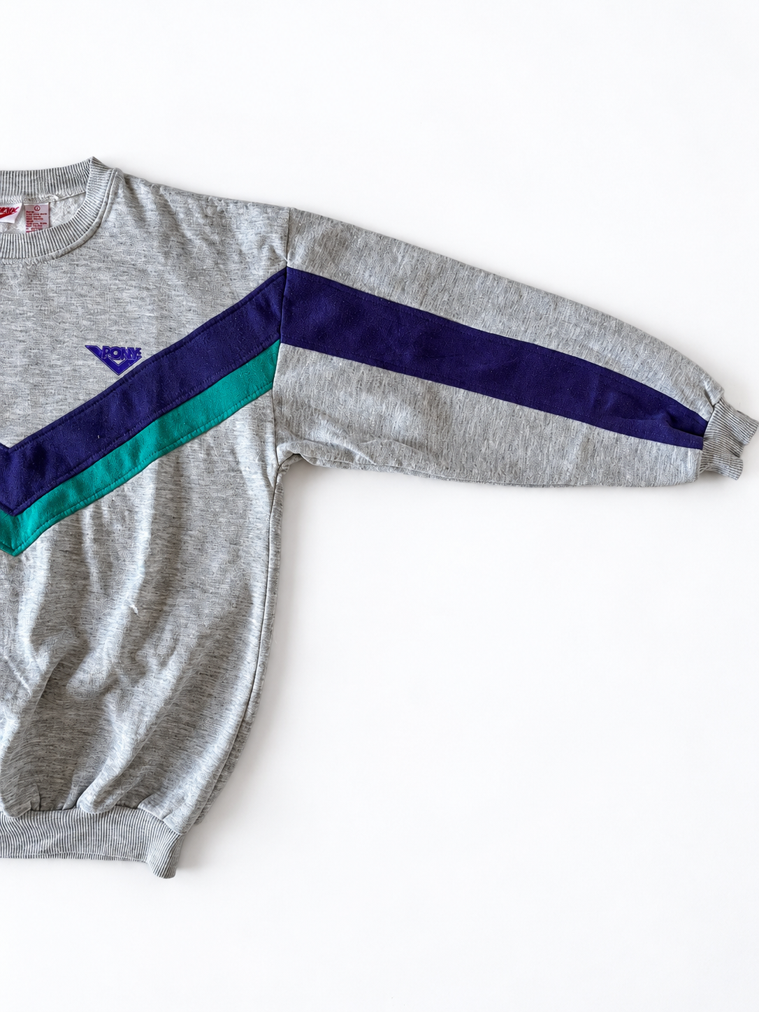 PONY COLOR BLOCK SWEAT SHIRTS ★ USED