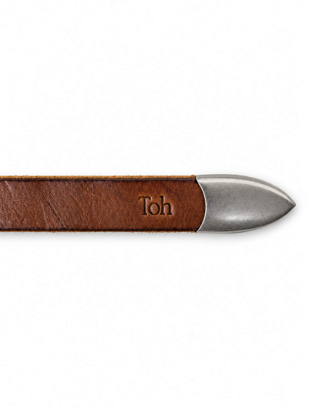 METAL BELT BROWN★GENUINE LEATHER
