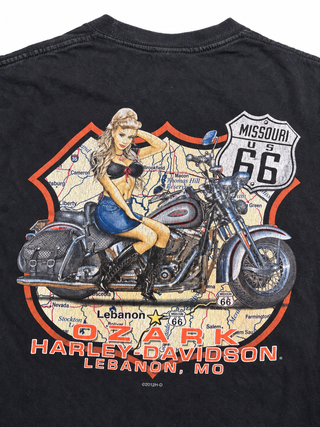HARLEY-DAVIDSON｜OZARK ROUTE 66 Graphic T-Shirt ★ L ★USED
