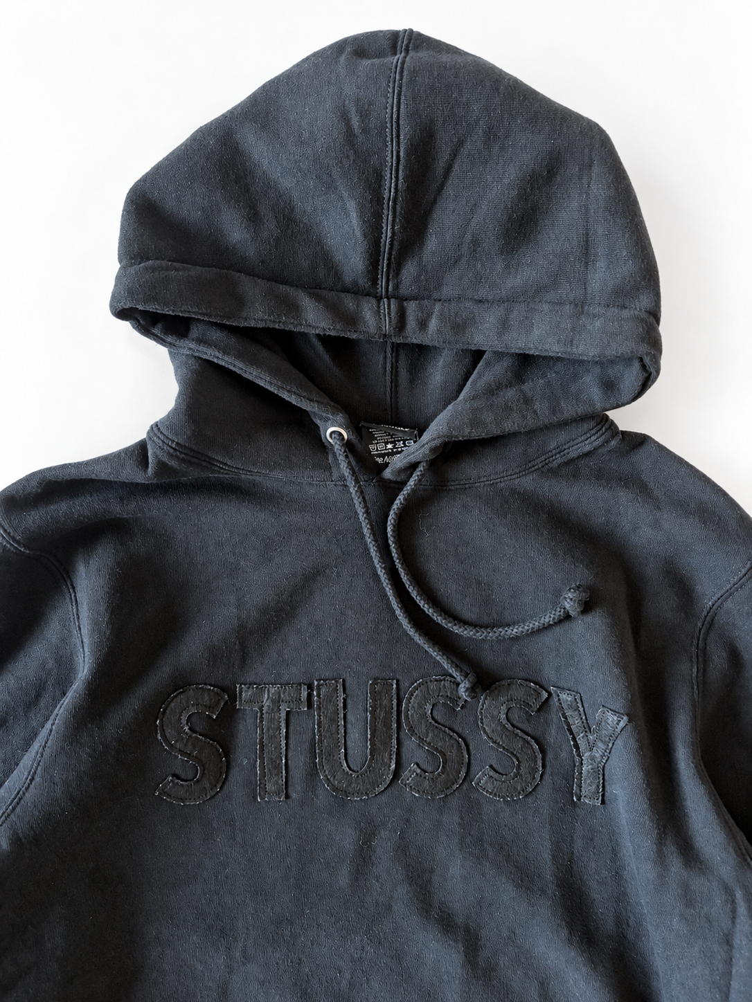 STUSSY TONAL APPLIQUÉ HOODIE ★ USED