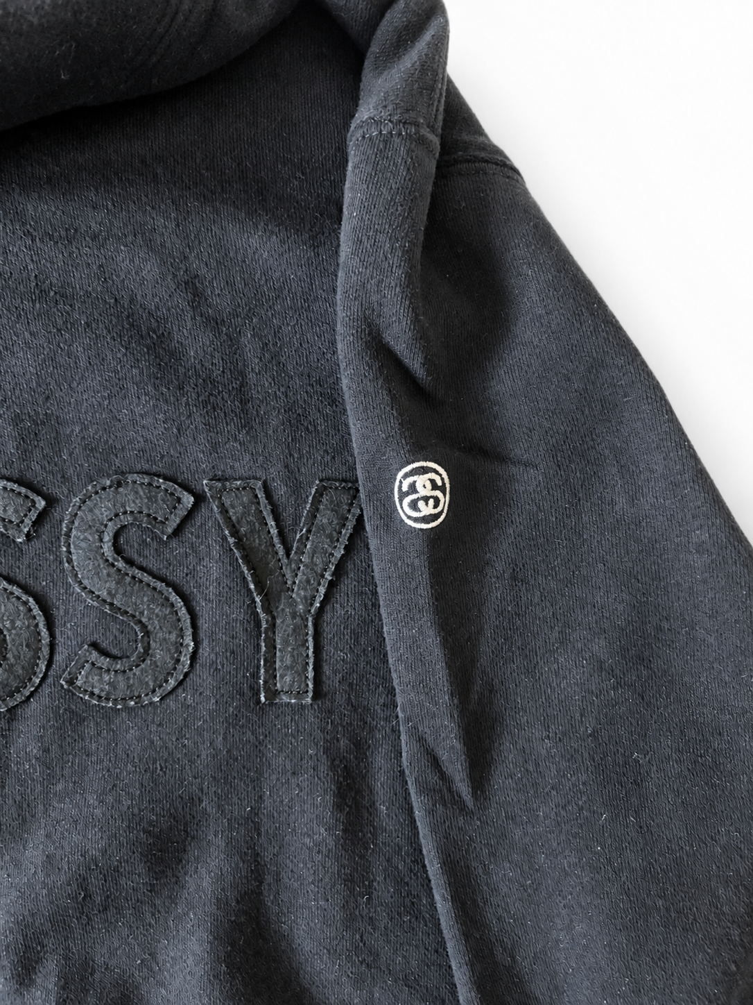 STUSSY TONAL APPLIQUÉ HOODIE ★ USED