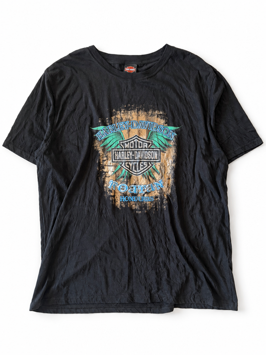 HARLEY-DAVIDSON | Roatan Honduras Graphic T-Shirt 3XL ★ USED ITEM