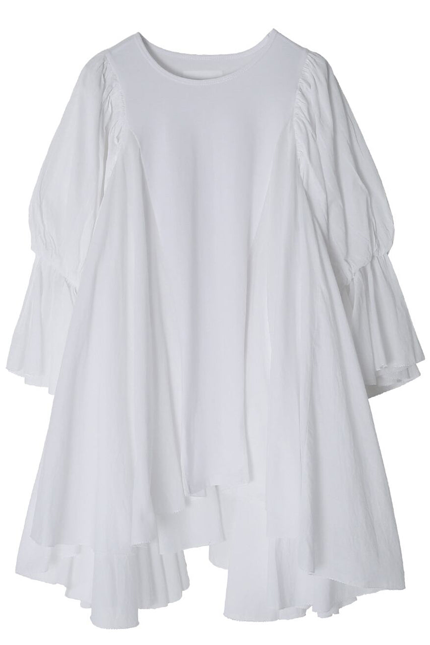 AAYUSHI フリルヘムパフスリーブトップス〔SEN0836〕Frill Hem Puff Sleeve Top